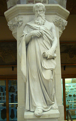 "Statue of Euclid in the Oxford University Museum of Natural History", image by Mark A. Wilson