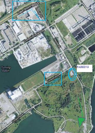 "Map for Tommy Thompson Park in Toronto" image by Mike DeHaan via Google Maps