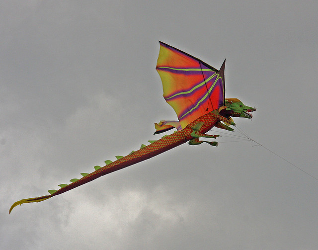 "Dragon Kite Flying in the Wind" image by exfordy (Brian Snelson)