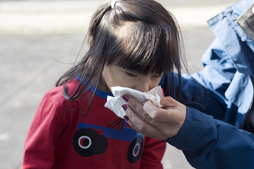 "A Sneezing Girl Could Transmit H1N1" : image by SCA Svenska Cellulosa Aktiebolaget