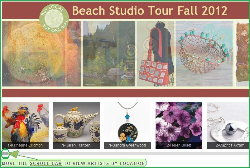 "Beach Studio Tour" image modified by Mike DeHaan from Beach Studio Tour web site