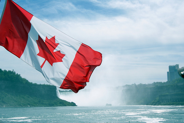 "Canadian Flag at Niagara Falls" image by Kevin Timothy
