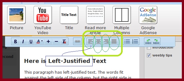 "Weebly Text Justification" image by Mike DeHaan