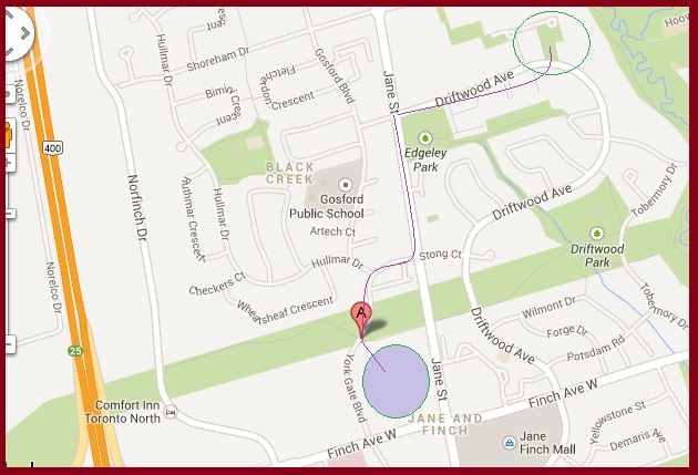 "Map for the YorkGate Mall in Toronto for Caribana (TM) Flags" image by Mike DeHaan from Google Maps