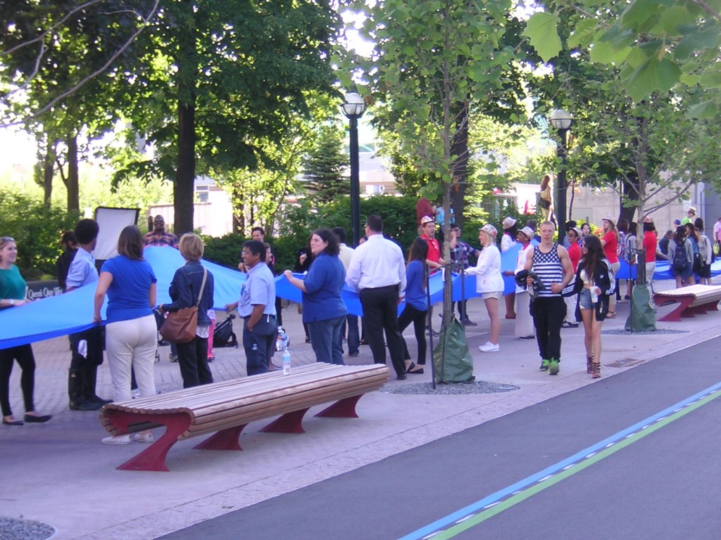 "A Blue Ribbon to Open Queens Quay in 2015" image (c) by Mike DeHaan