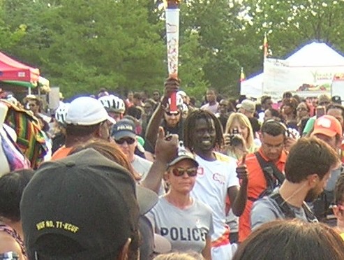 "The PanAm Torch Arrives at Afrofest in Woodbine Park" image (c) by Mike DeHaan