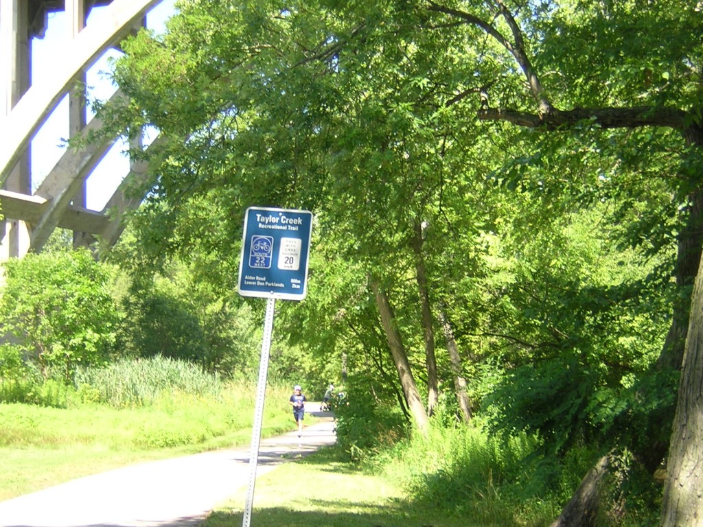 "A Runner on the Taylor Creek Trail in Toronto" image (c) by Mike DeHaan