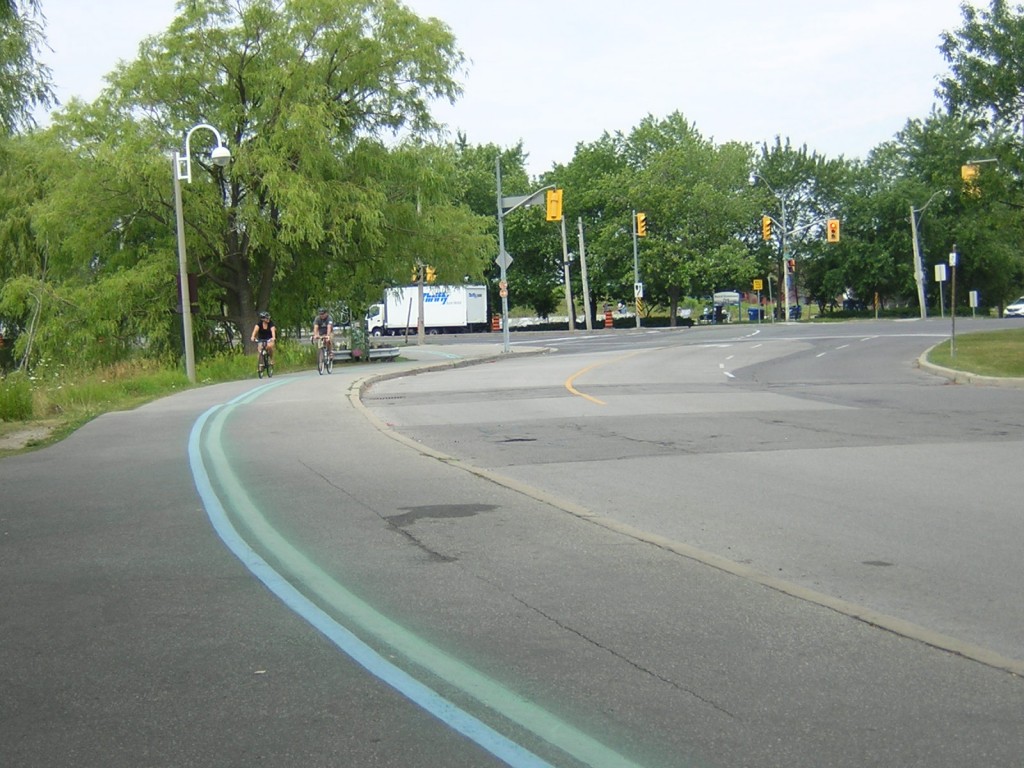 "The Martin Goodman Trail meets Lake Shore Blvd East at Coxwell" image (c) by Mike DeHaan