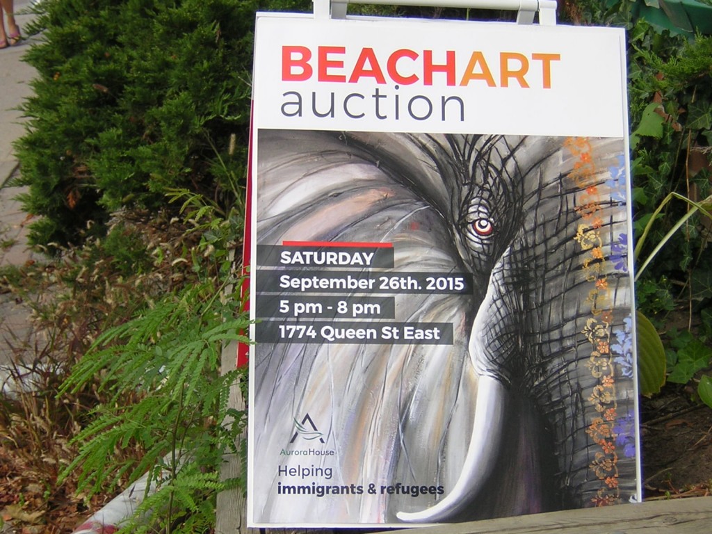 sign for "Beach Art Auction in Sept 2015" (c) Mike DeHaan