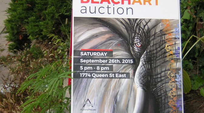 sign for "Beach Art Auction in Sept 2015" (c) Mike DeHaan